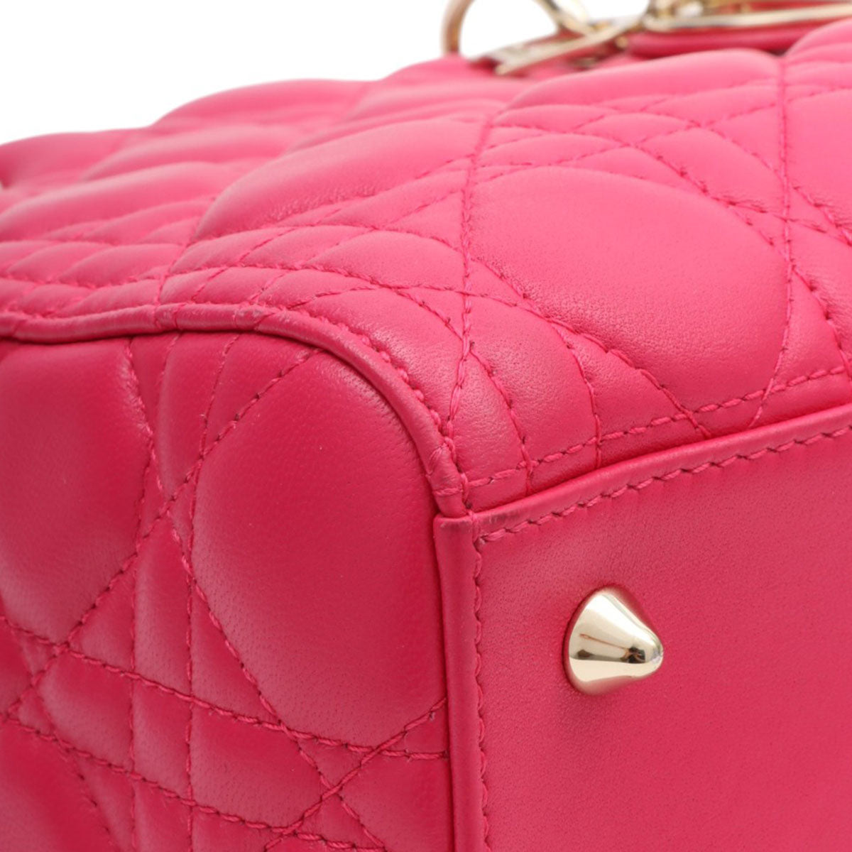 Lady Dior Cannage Stitch 2-Way Bag M Pink