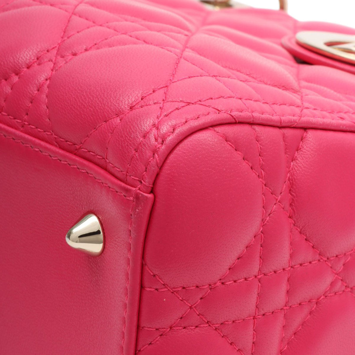 Lady Dior Cannage Stitch 2-Way Bag M Pink