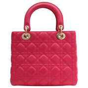 Lady Dior Cannage Stitch 2-Way Bag M Pink