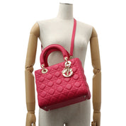Lady Dior Cannage Stitch 2-Way Bag M Pink