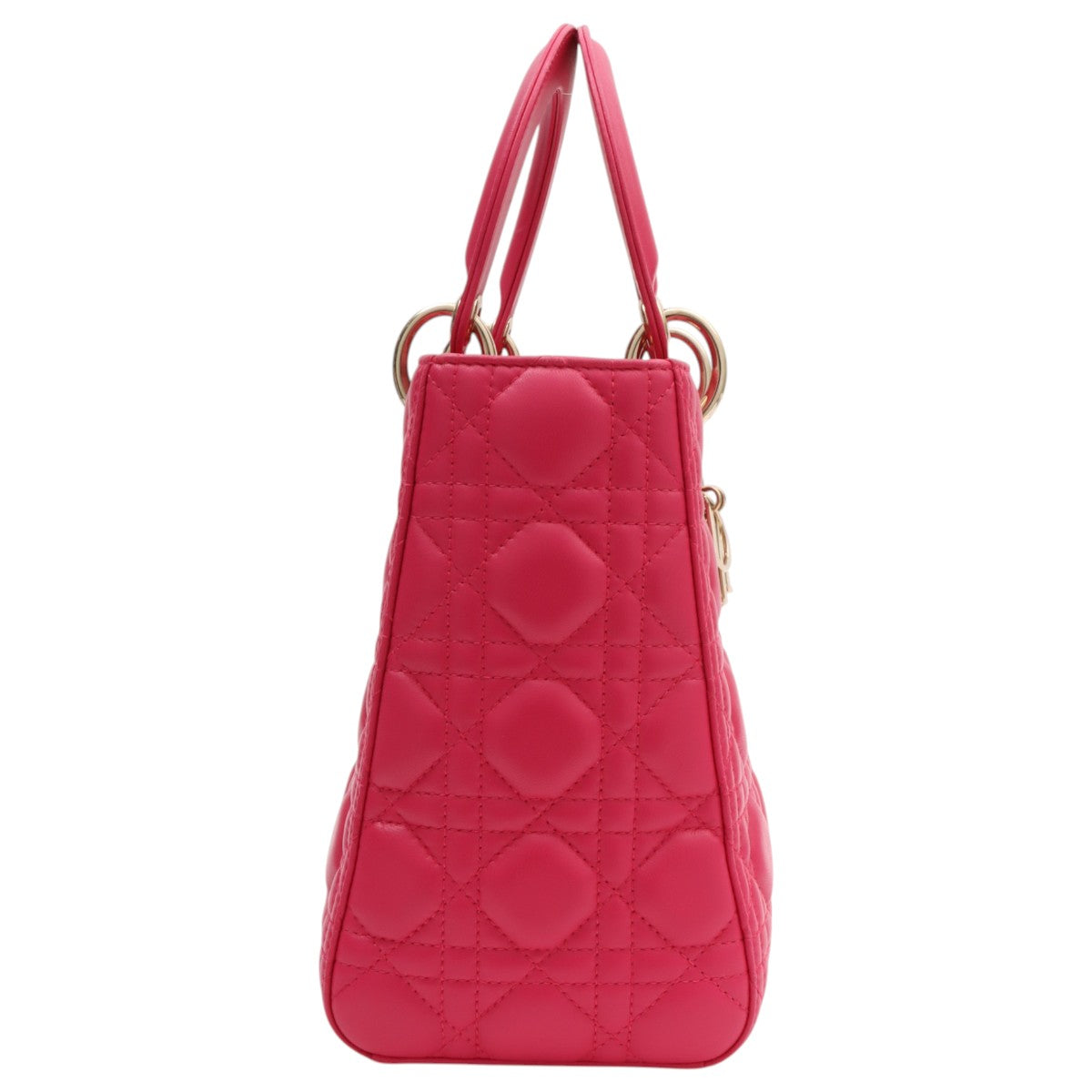 Lady Dior Cannage Stitch 2-Way Bag M Pink