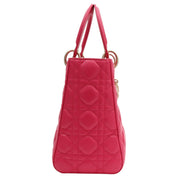 Lady Dior Cannage Stitch 2-Way Bag M Pink