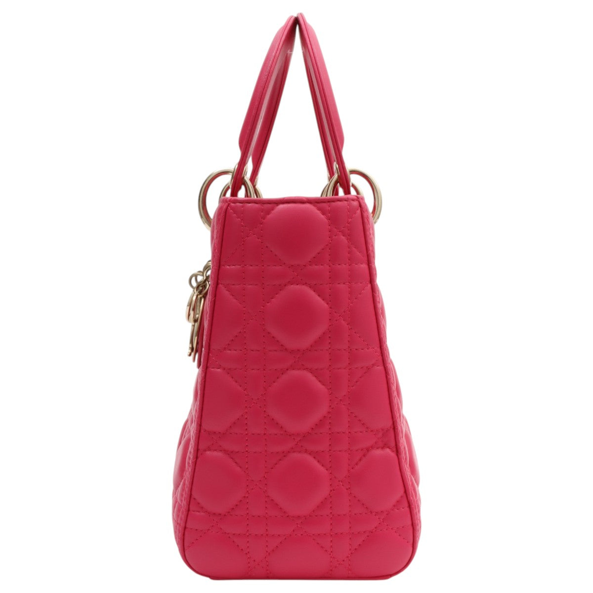Lady Dior Cannage Stitch 2-Way Bag M Pink