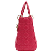 Lady Dior Cannage Stitch 2-Way Bag M Pink