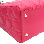 Lady Dior Cannage Stitch 2-Way Bag M Pink