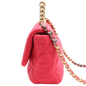 circa 2021 Wool Chanel 19 2-way Bag Pink