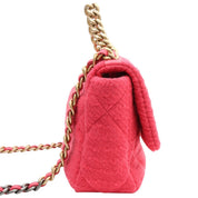 circa 2021 Wool Chanel 19 2-way Bag Pink