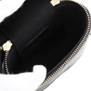 Matelassé Stitch CC Mark Plate Chain Phone Case, Black, manufactured circa 2021