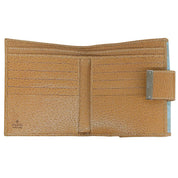 Canvas GG Pattern Compact Wallet Light Blue/Brown