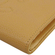 Circa 2003 caviar skin CC mark stitched wallet, beige