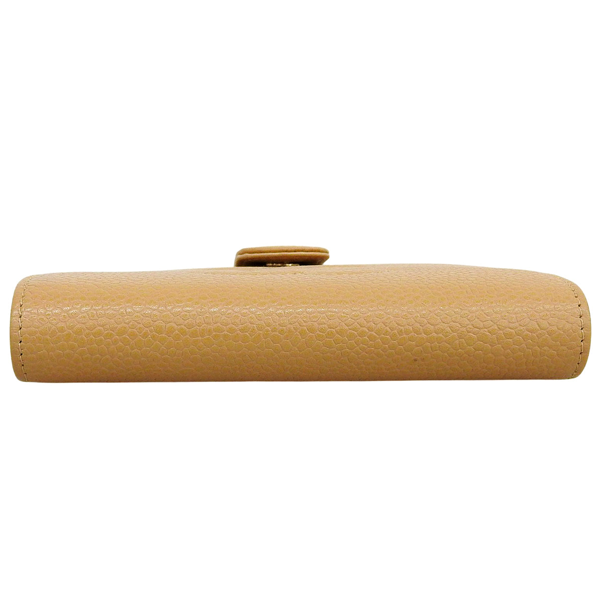 Circa 2003 caviar skin CC mark stitched wallet, beige