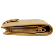 Circa 2003 caviar skin CC mark stitched wallet, beige