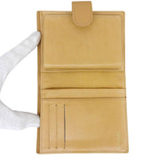Circa 2003 caviar skin CC mark stitched wallet, beige