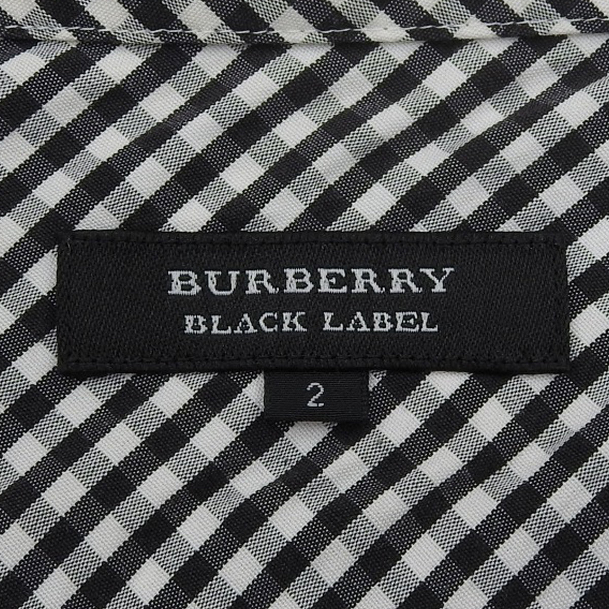 Gingham Check Pattern Shirt #2 Black/White