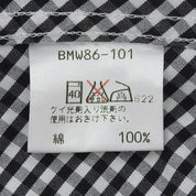 Gingham Check Pattern Shirt #2 Black/White