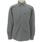 Gingham Check Pattern Shirt #2 Black/White