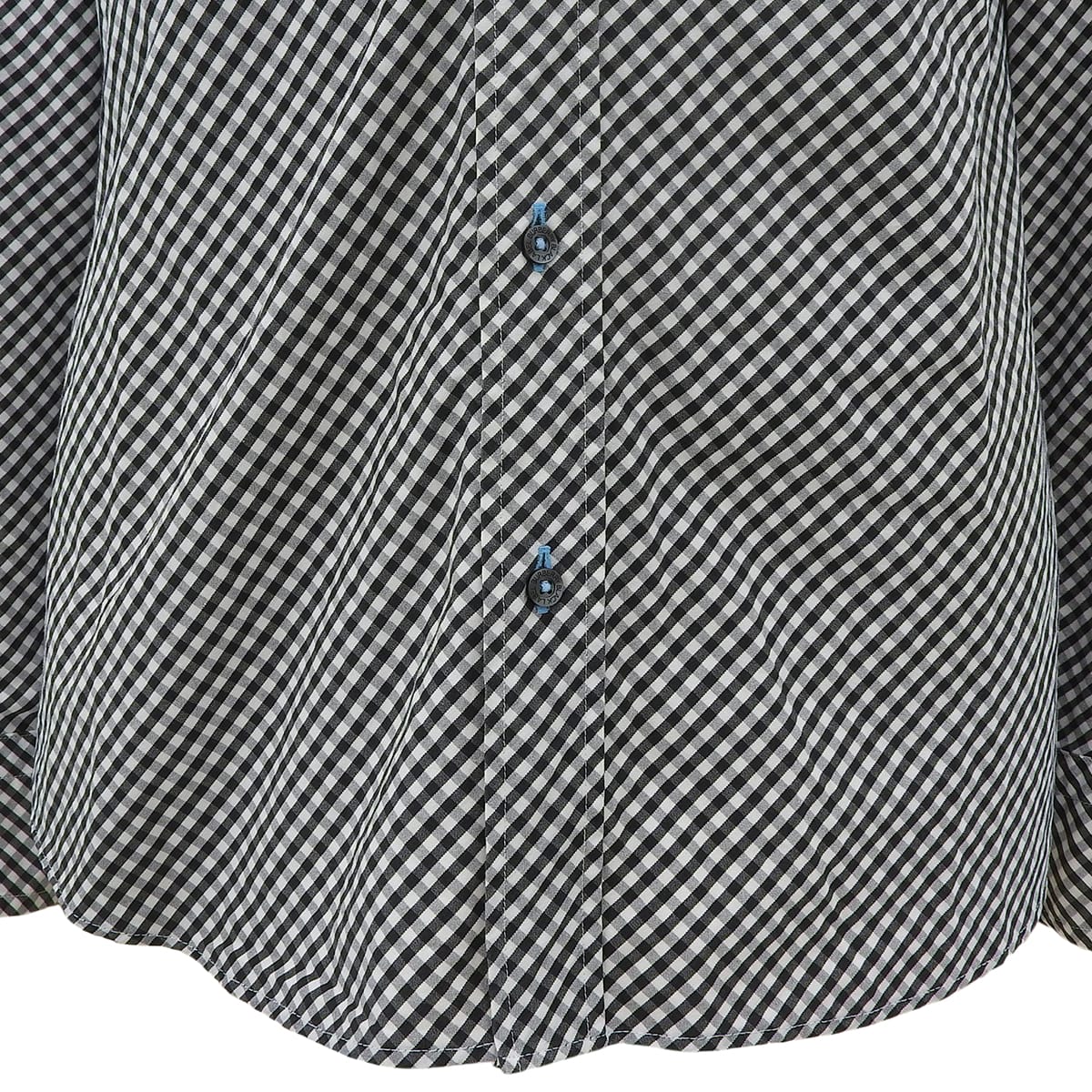 Gingham Check Pattern Shirt #2 Black/White