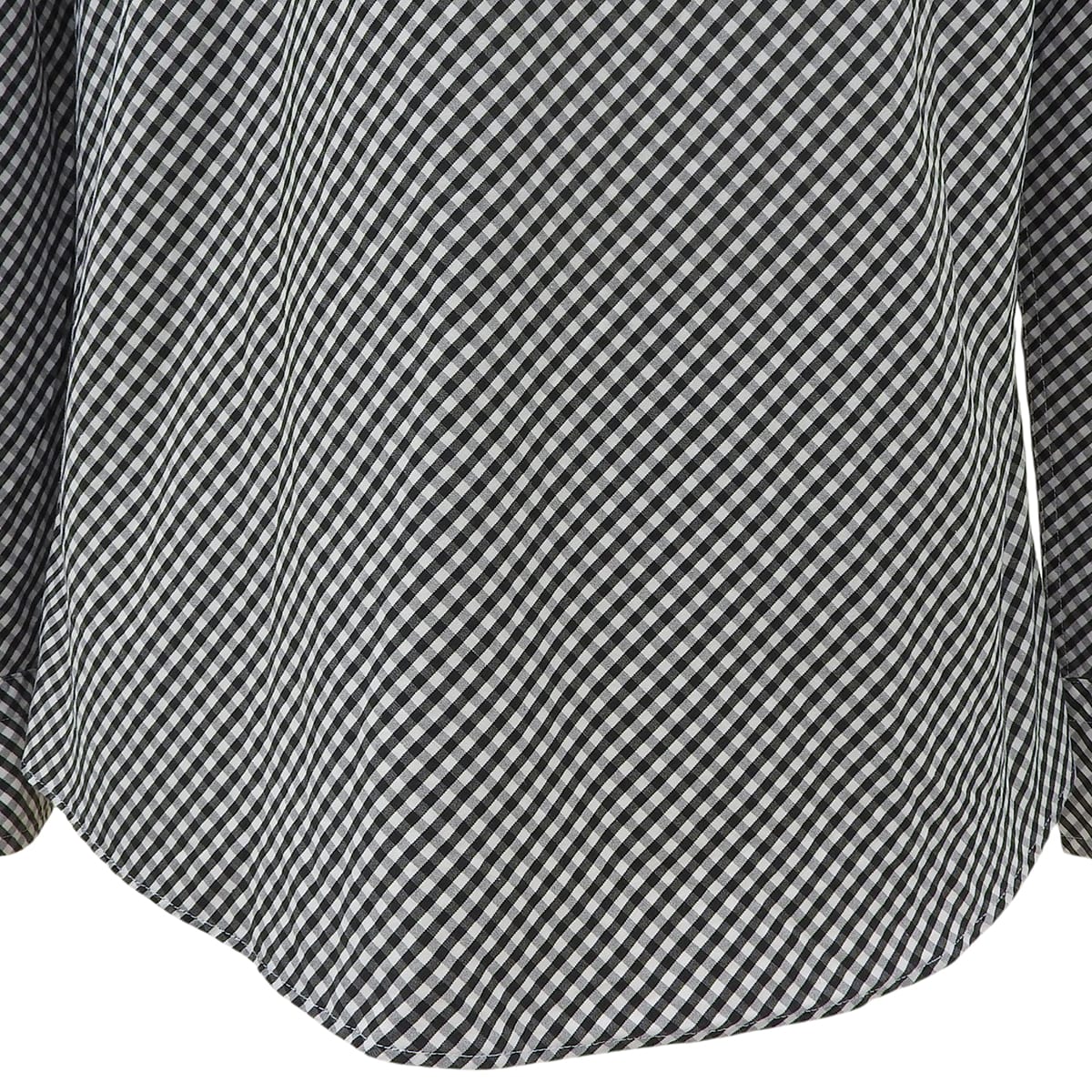 Gingham Check Pattern Shirt #2 Black/White