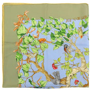 Carré 90 Au Coeur Des Bois Scarf Light Blue/Multi
