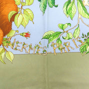 Carré 90 Au Coeur Des Bois Scarf Light Blue/Multi