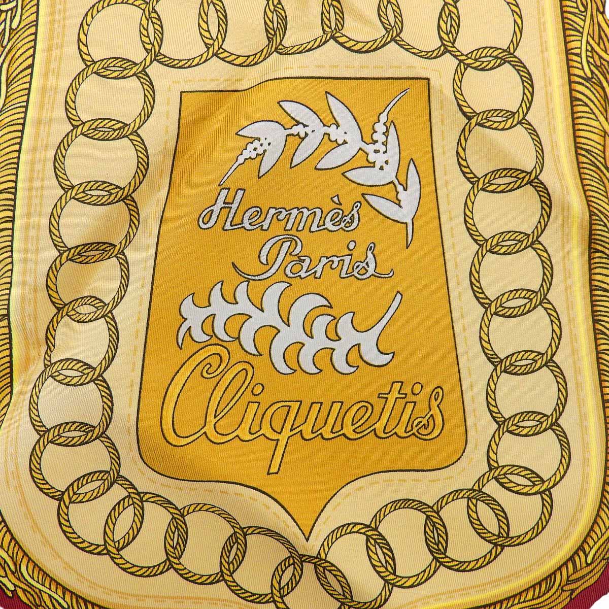 Carré 90 Cliquetis Scarf Bordeaux/White