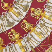 Carré 90 Cliquetis Scarf Bordeaux/White