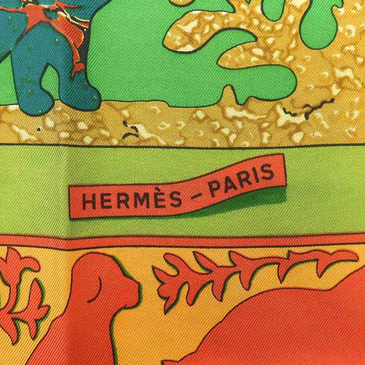 Carré 90 Early America Scarf Green/Multi