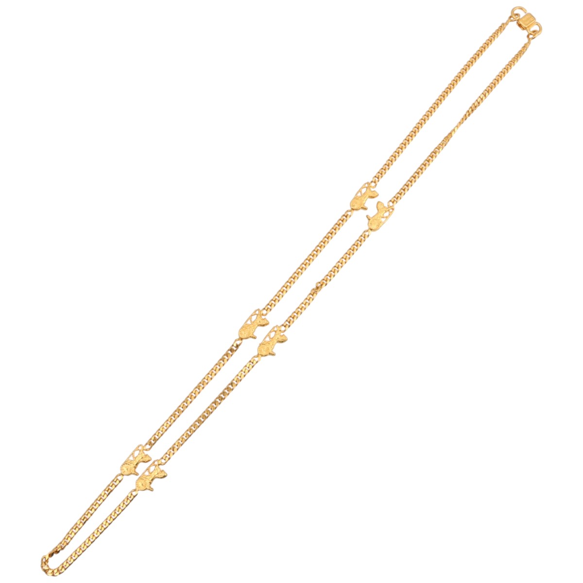 キャリッジモチーフネックレス ゴールド