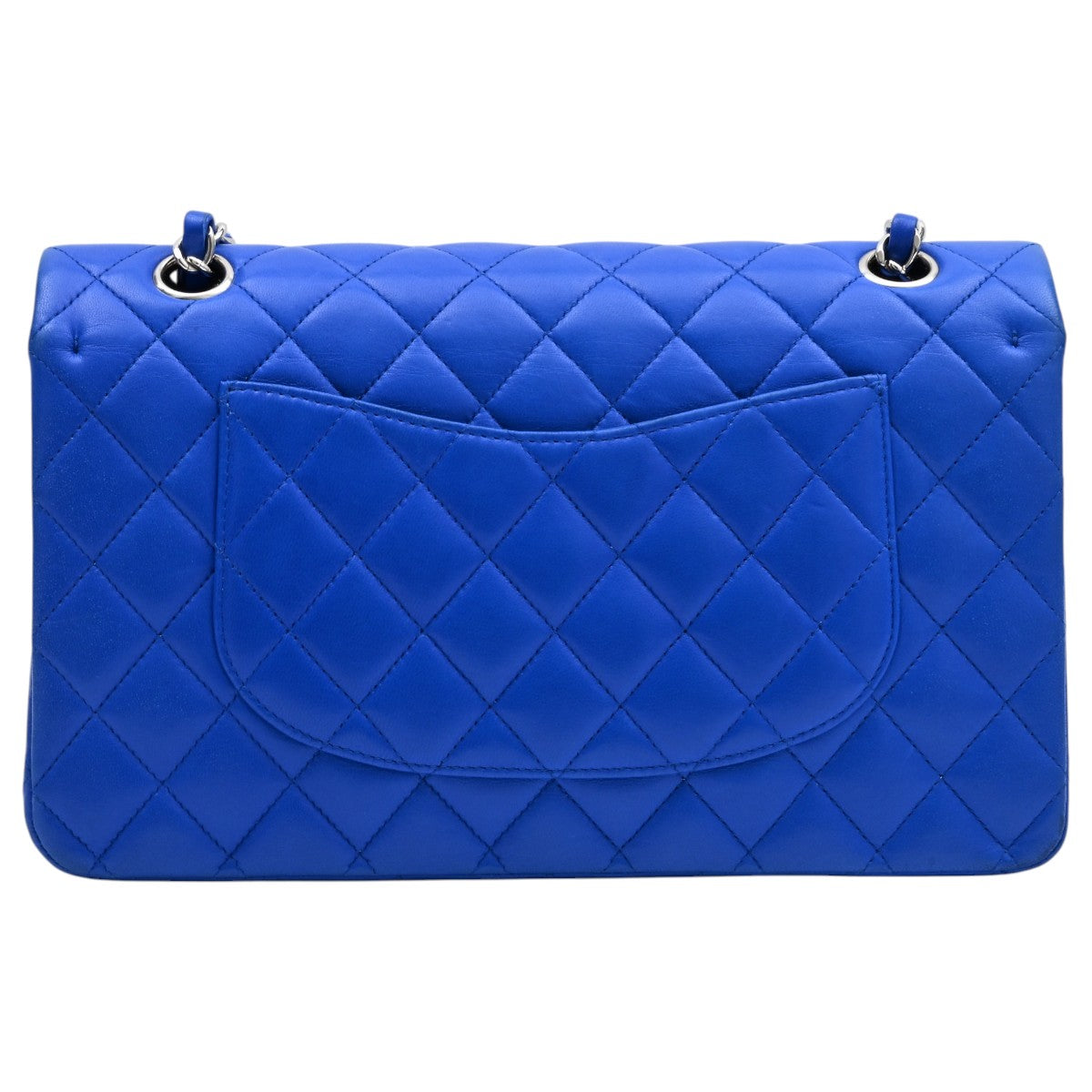 2009年頃製 クラシックフラップチェーンバッグ25cm ブルー