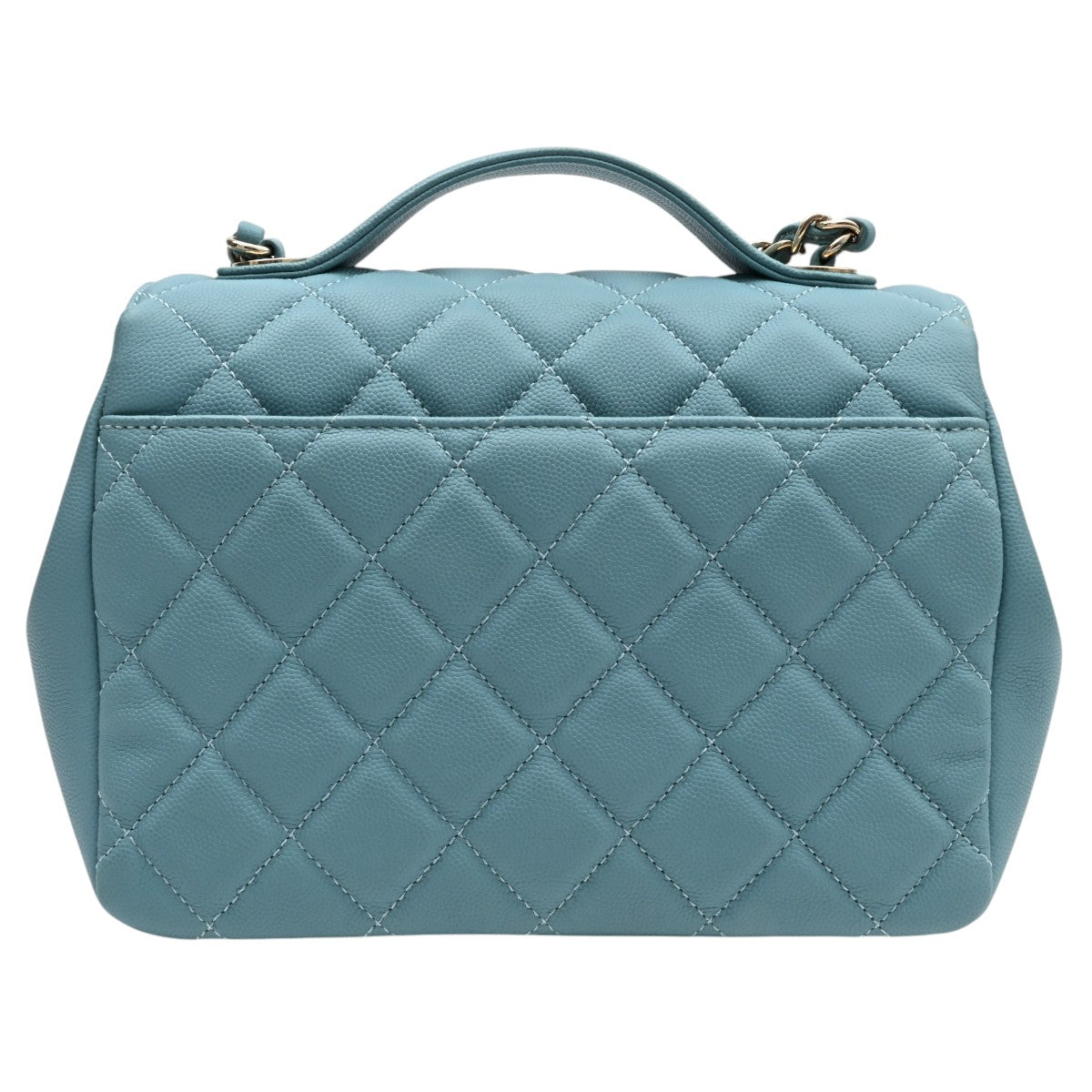2019 Matelasse Stitch CC Turn-Lock 2-Way Bag, Light Blue