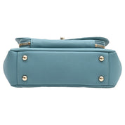 2019 Matelasse Stitch CC Turn-Lock 2-Way Bag, Light Blue