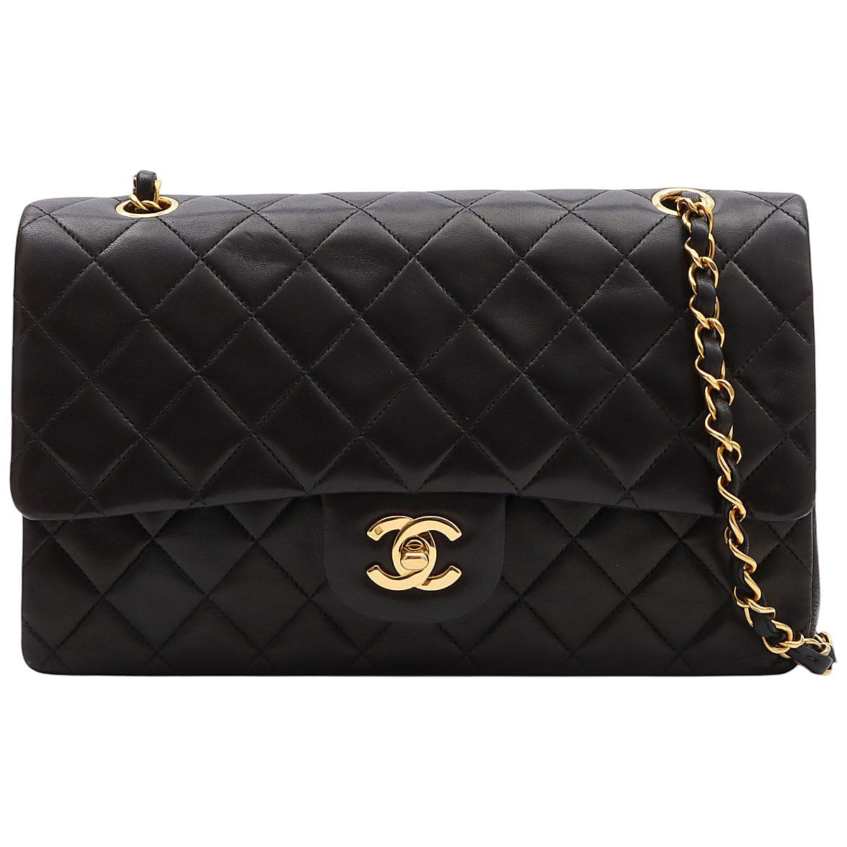 Circa 1992 Classic Flap Chain Bag 25cm Black