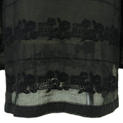 2007年製 カメリアCCマーク刺繍シースルー長袖トップス #40 ダークグリーン