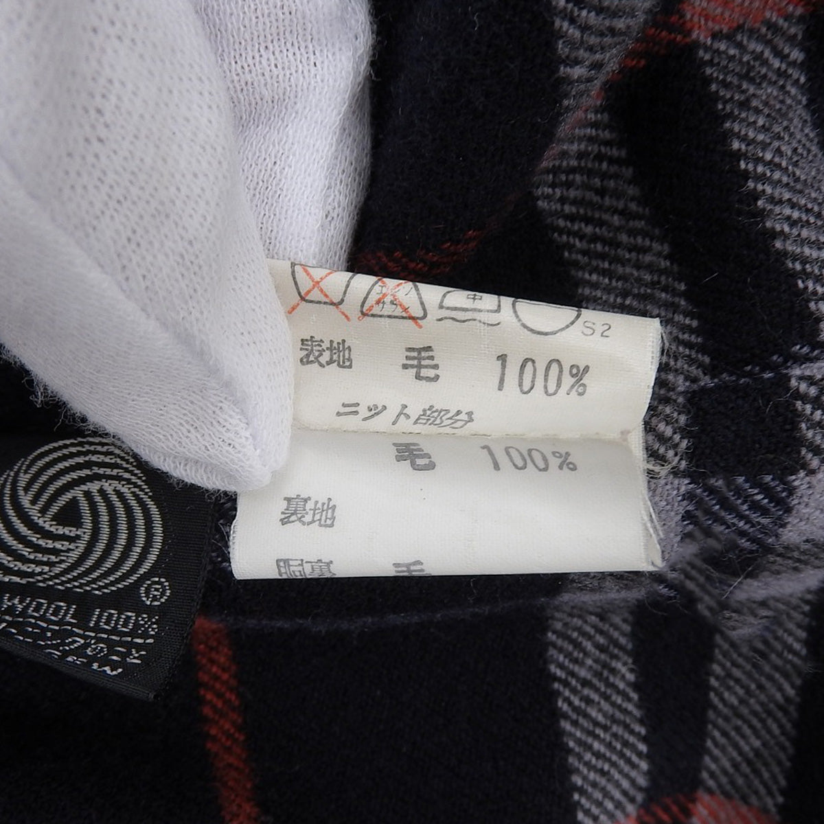 Nova Check Lining Stand Collar Zip-Up Blouson #L Navy