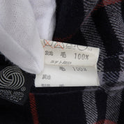 Nova Check Lining Stand Collar Zip-Up Blouson #L Navy