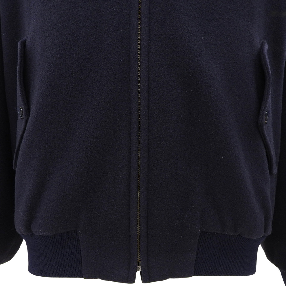 Nova Check Lining Stand Collar Zip-Up Blouson #L Navy