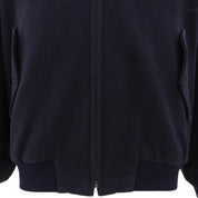 Nova Check Lining Stand Collar Zip-Up Blouson #L Navy