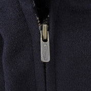 Nova Check Lining Stand Collar Zip-Up Blouson #L Navy