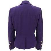 Wool Macadam Button Jacket #39 Purple