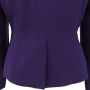 Wool Macadam Button Jacket #39 Purple