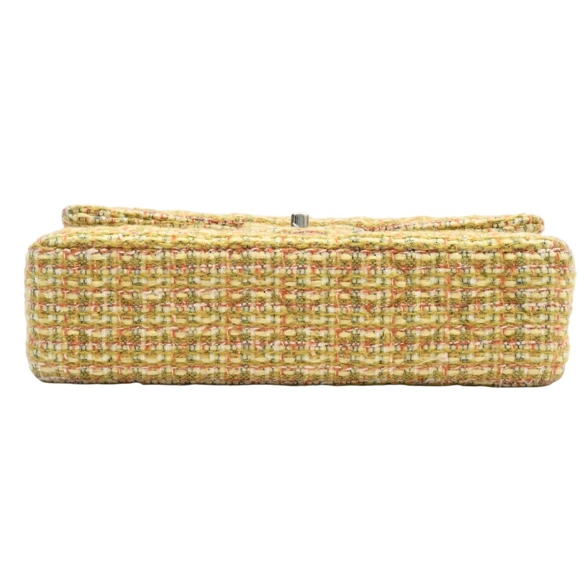 Circa 2014 Tweed Classic Flap Chain Bag 25cm Light Green/Multi-color