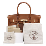 2011年款 Birkin Club 30 金色/栗子色/米白色