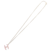 2004 Rhinestone CC Mark Necklace Gold/Pink