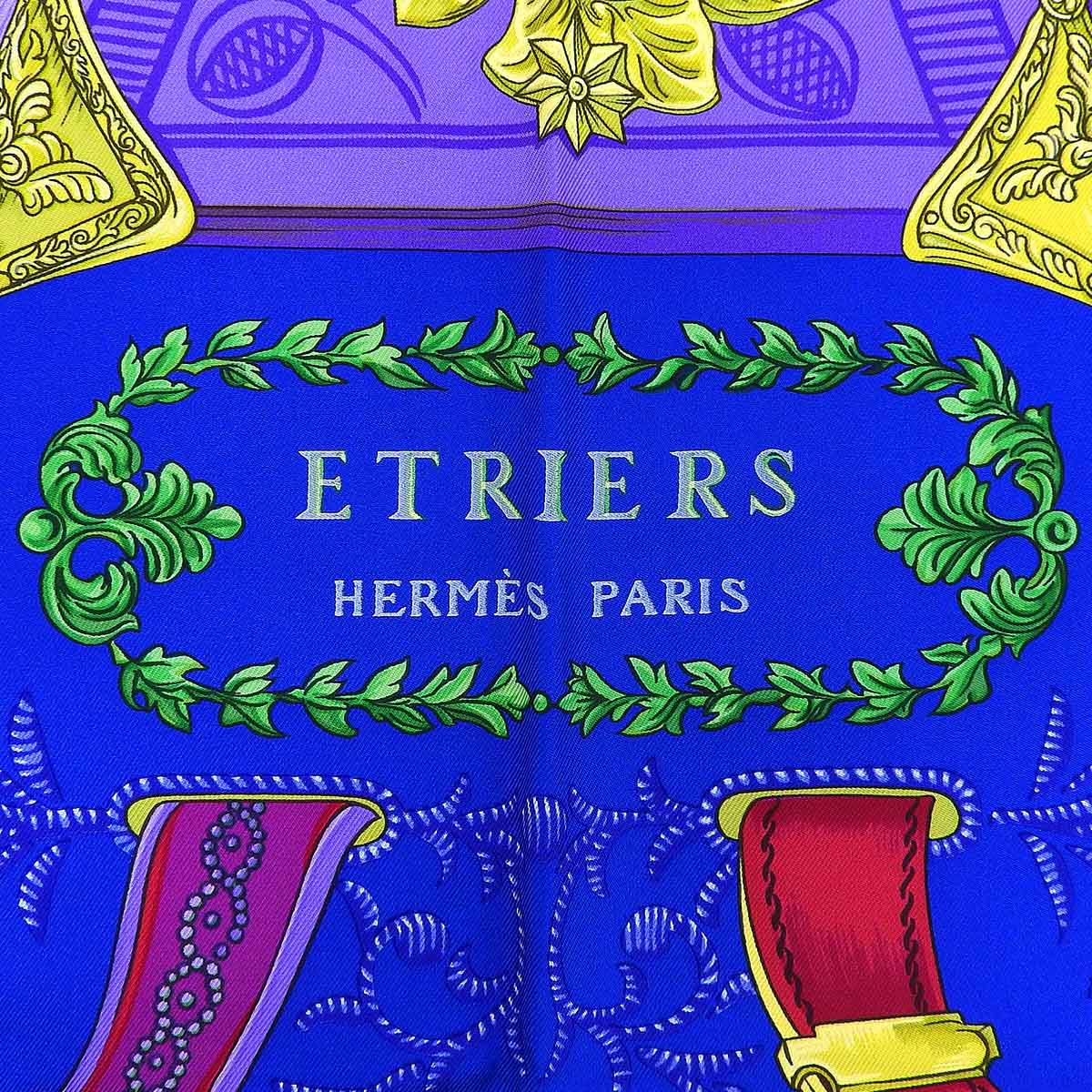 カレ90 Etriersスカーフ ブルー/マルチ