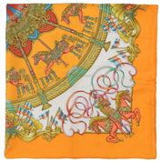 Carré 90 Luna Park Scarf Orange/Multi-colored