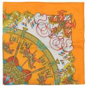 Carré 90 Luna Park Scarf Orange/Multi-colored