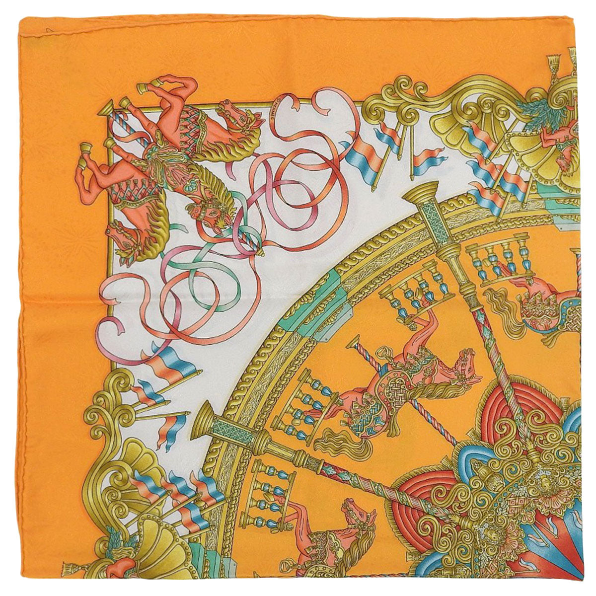 Carré 90 Luna Park Scarf Orange/Multi-colored