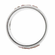 2002 Rhinestone Heart CC Mark Ring #54 Silver/Pink