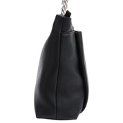 2008-ish Caviar Skin CC Mark Stitch Chain Tote Bag Black