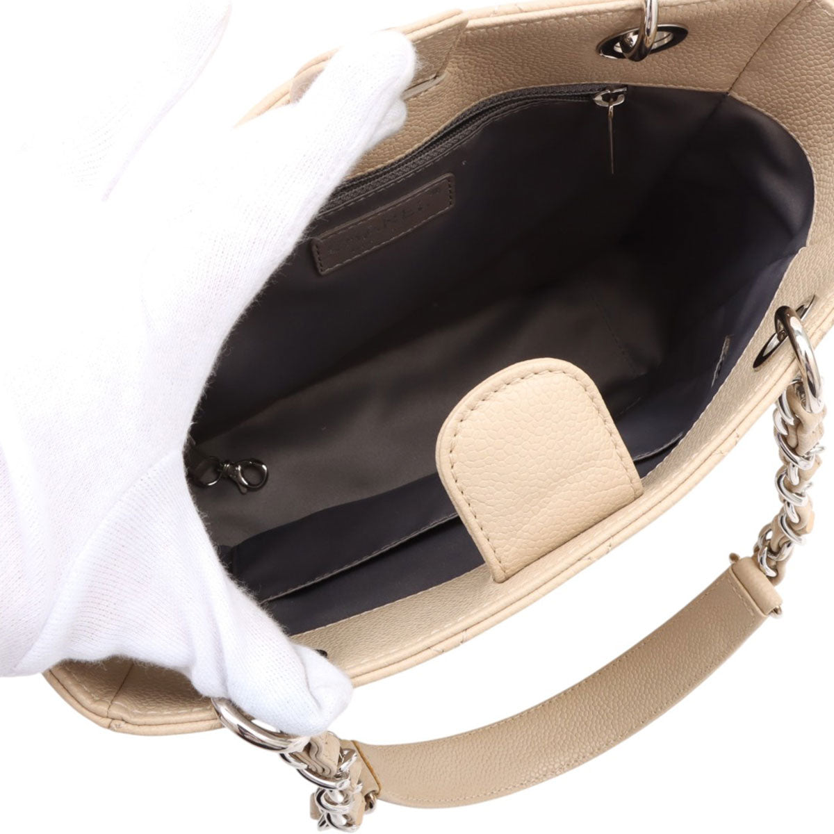 Circa 1995 Caviar Skin PST Tote Bag Beige